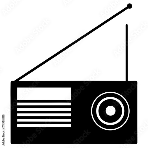 retro radio vector illustration