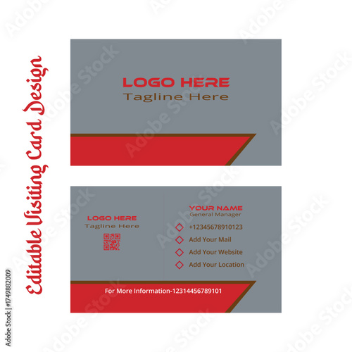 Modern business or Visiting card template design vector illustration for corporate branding and presentation