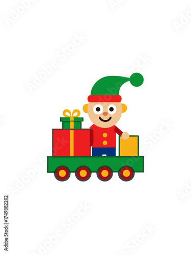 toy train on a white background