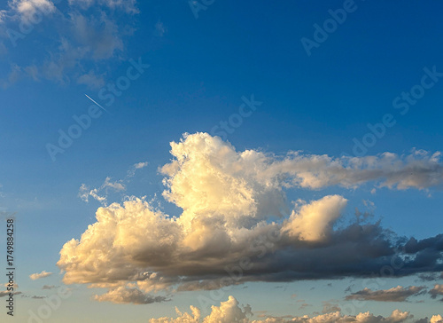 Cloud in the Blue Sky Background	