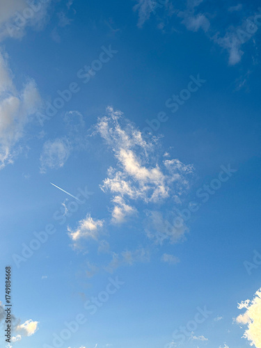 Cloud in the Blue Sky Background	
