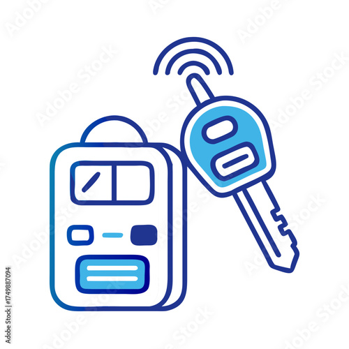 Car remote key and control device in modern design  