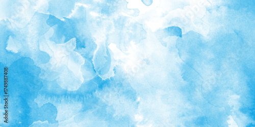 abstract blue watercolor splash stroke background, bright multicolor hand drawn illustra painted blue watercolor background, beautiful grunge blue background with space and for making graphics design.
