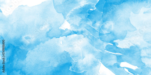 abstract blue watercolor splash stroke background, bright multicolor hand drawn illustra painted blue watercolor background, beautiful grunge blue background with space and for making graphics design.