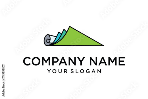  Scroll paper opens logo design vector