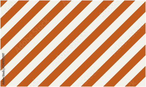 Diagonal brown orange stripes on cream background vector copy space