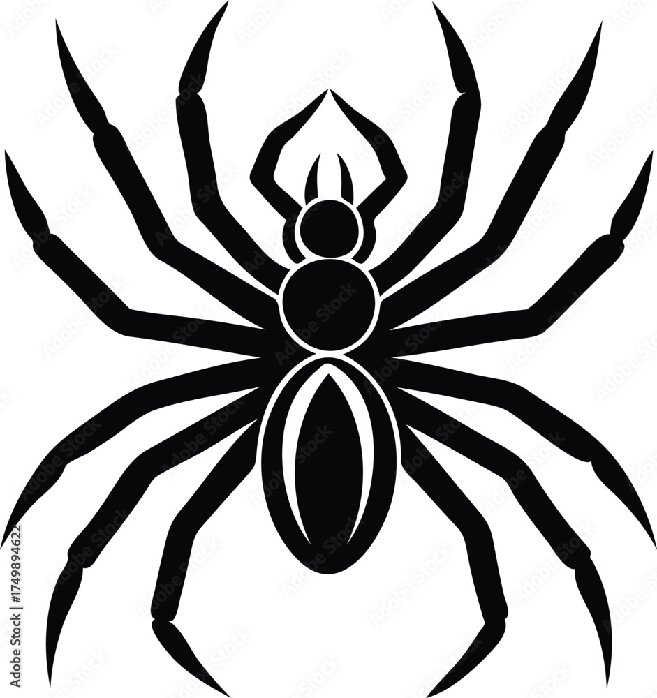 Obraz premium Spider Silhouette Vector Available on EPS File
