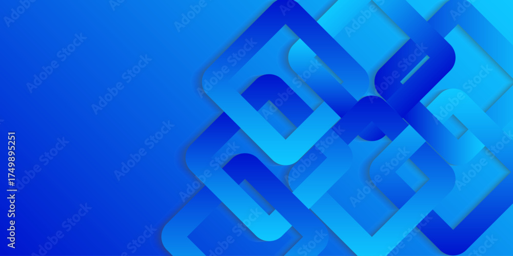Obraz premium Abstract blue gradient overlapping circle shape background vector design. eps10