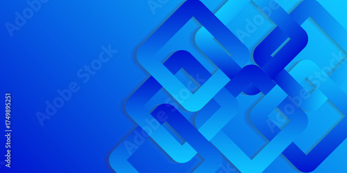 Abstract blue gradient overlapping circle shape background vector design. eps10