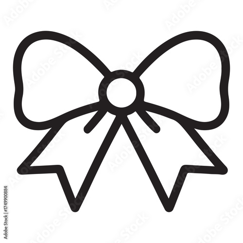 Simple Outline Bow Icon