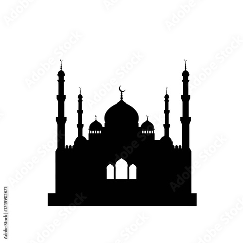 silhouette of mosque
