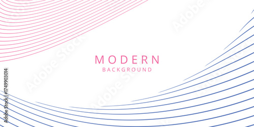Stylish modern background with pink and blue curved lines bringing a sophisticated and elegant touch perfect for adding depth to your creative projects and presentations