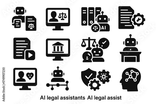 Reasoning summarizer court core vector argument clerk ai tools icon legal analysis