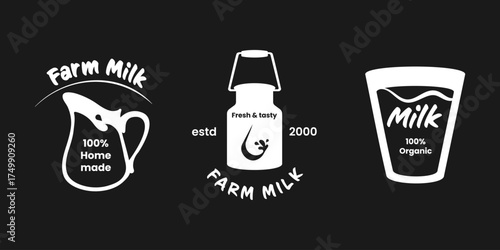 This collection features infographics about environmental conservation and highlights organic farm milk. It emphasizes the importance of homemade, fresh, and tasty dairy products.