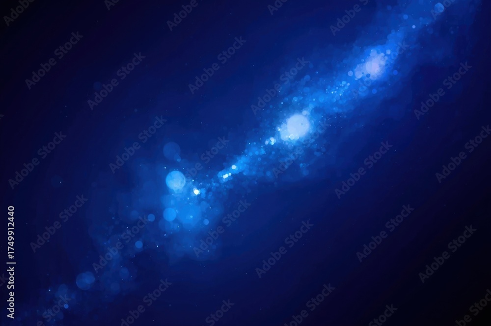 Fototapeta premium Serene Blue Galaxy, A Captivating Display of Celestial Brilliance and Cosmic Radiance