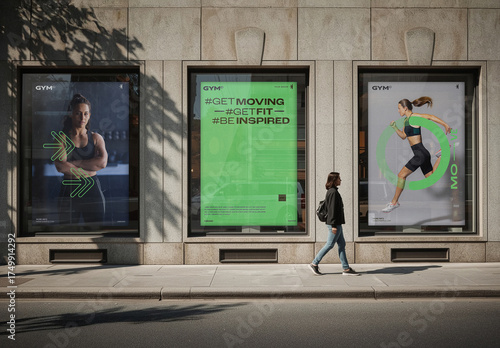 Modern Billboard and Poster Mockup on City Street