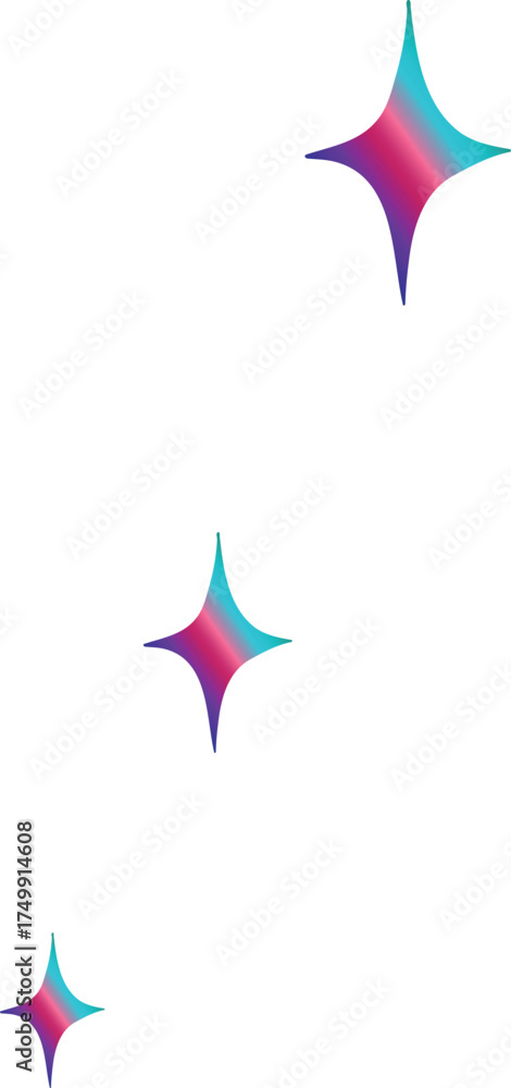 Obraz premium Three Gradient Stars 