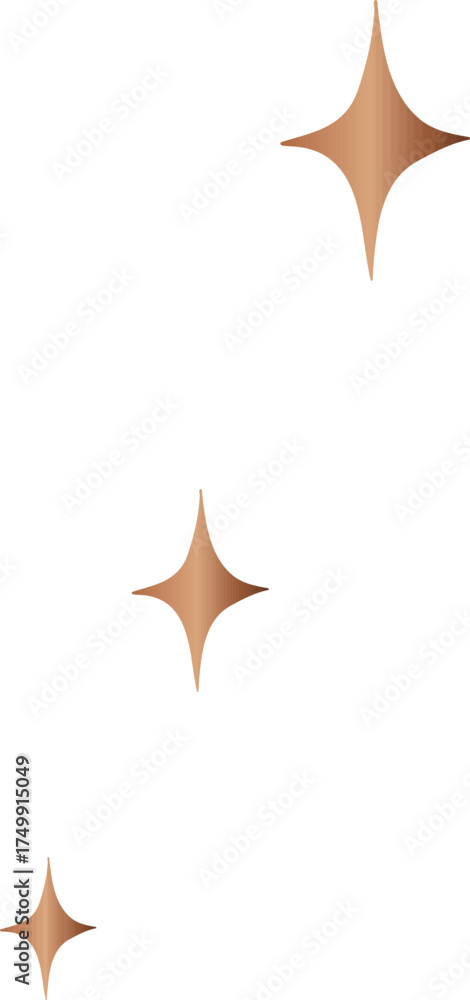 Fototapeta premium Bronze Star Ornaments 