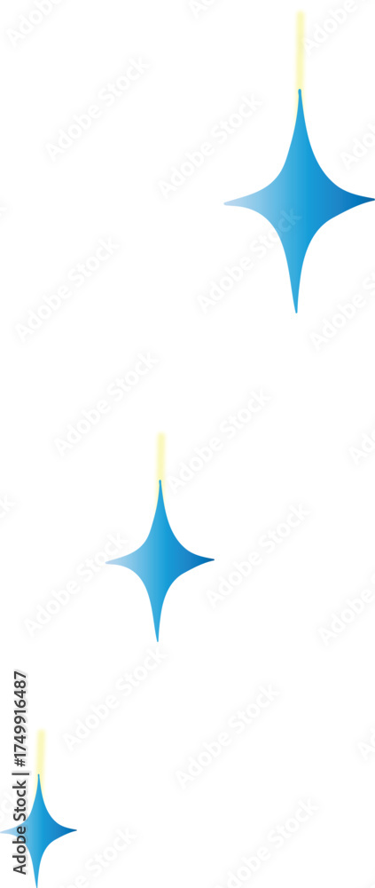Fototapeta premium Blue and Yellow Sparkle Set