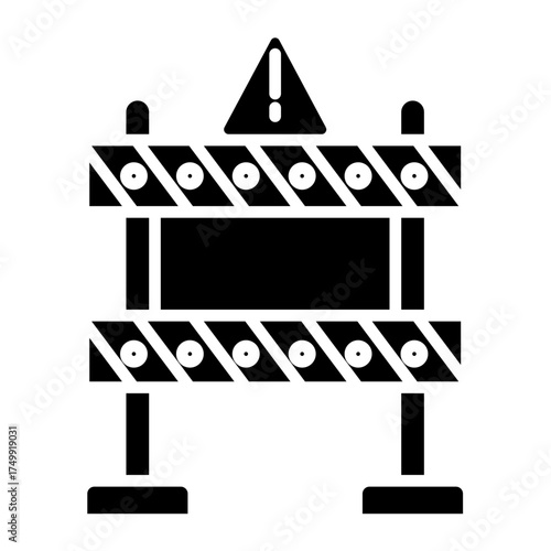 Road Block Vector Icon