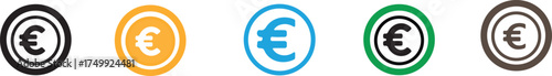  A set of Money euro icon. euro icon vector symbol for mobile apps and website UI designs.