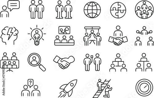 business, teamwork, collaboration, communication, strategy, success, leadership, meeting, idea, innovation, growth, planning, organization, global, puzzle, handshake, search, rocket, target, clock, pr