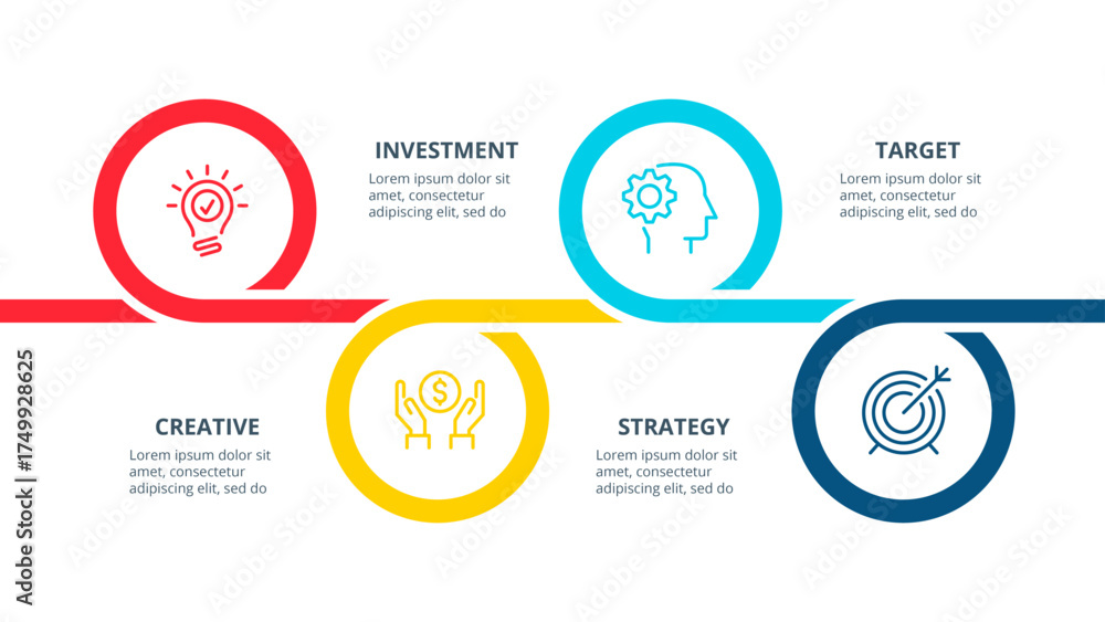 Fototapeta premium Business Infographic Set — Success Finance and Data Visualization Concept