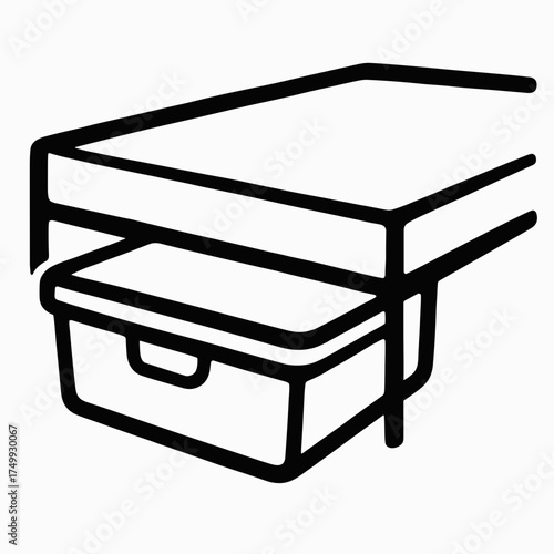 Clear storage under bed