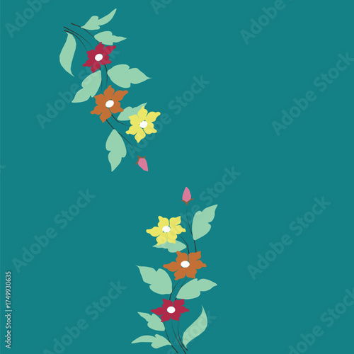 Seamless pattern with floral motifs able to print 