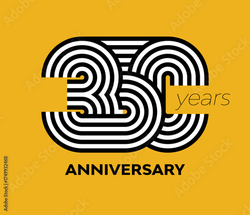 Vector design template for the 350th anniversary retro celebration.