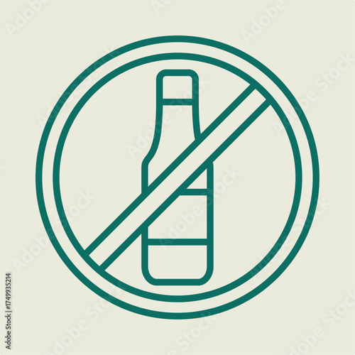 No Alcohol trendy artwork design useful creative vector Illustration flawless colorful background