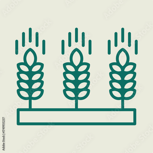 Wheat trendy artwork design useful creative vector Illustration flawless colorful background