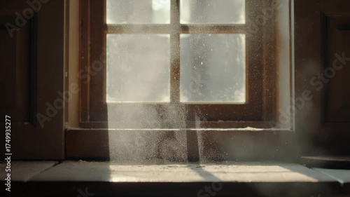 Dust particles floating in a sunbeam