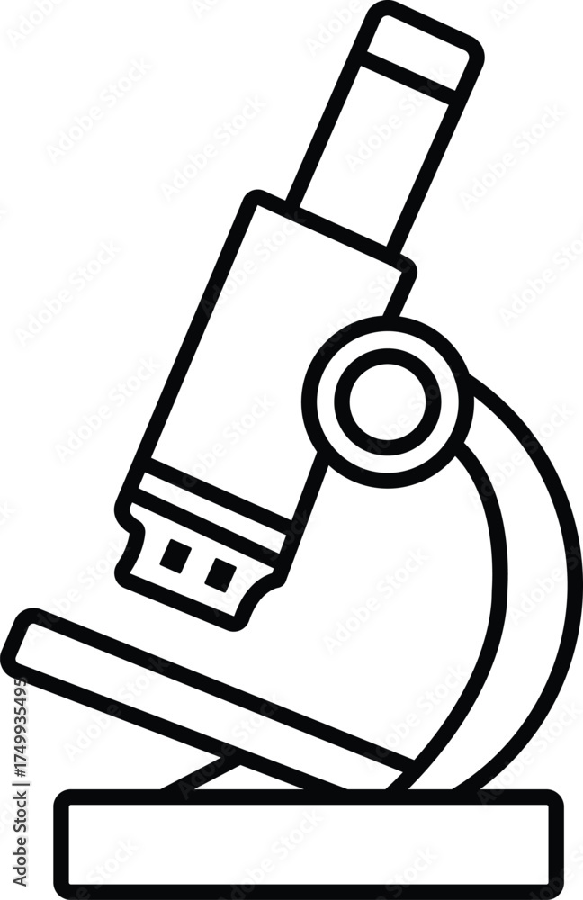 Obraz premium Microscope Outline Science Study