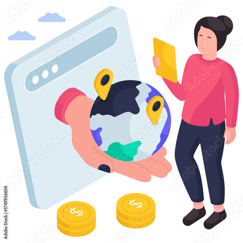 Premium design illustration of geolocation 