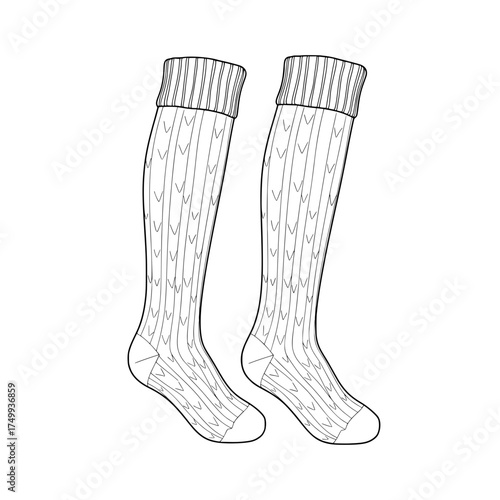 Cozy knitted knee-high socks to keep you warm this winter season, perfect for lounging at home or adding a touch of style to your outfit