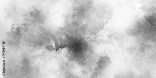 abstract black and white photo of a plane flying through clouds, abstract grunge black and white distressed texture background, explosion of a cloud of powder of particles of color white  background.