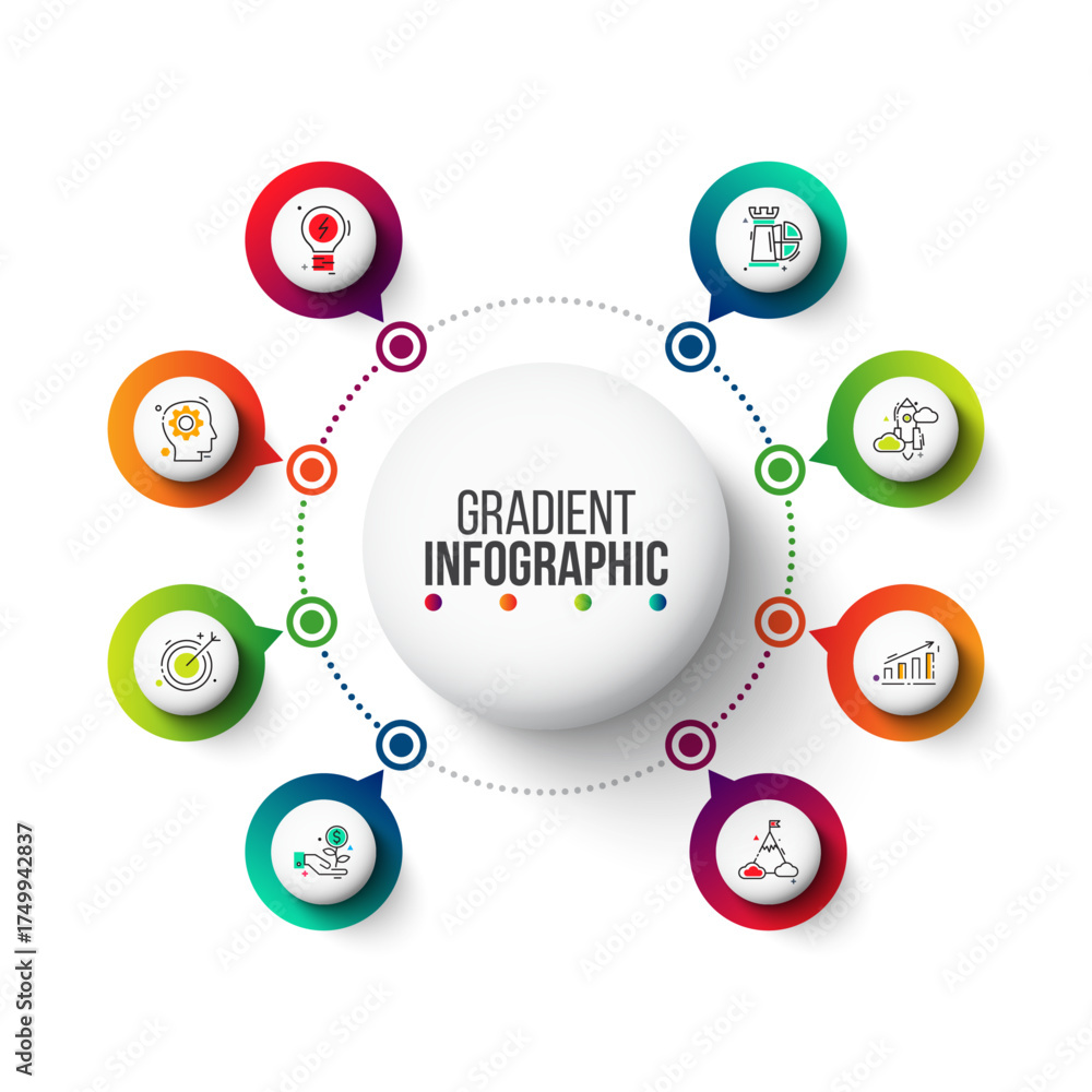 Fototapeta premium Business Infographic Set — Success Finance and Data Visualization Concept