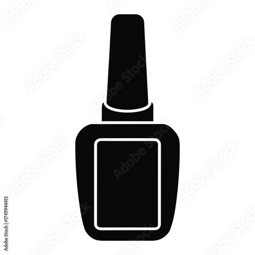 nail polish silhouette vector on white background