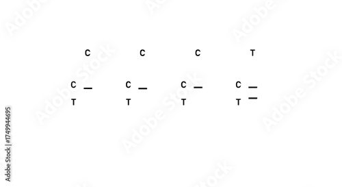 Abstract Minimalist Typography Composition Featuring the Letters C and T.