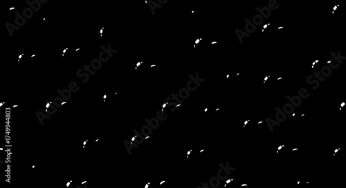 Abstract Pattern of Small, Bright, White Water Droplets on Dark Gray Surface.