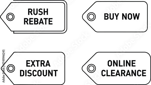 Vector art of sale tag for promotion and discount