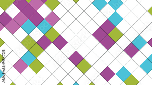 Abstract background with colorful diamonds creating a geometric pattern and design