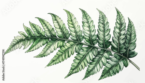 Fern leaf detail with transparent background
