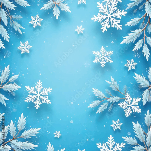 christmas background with snowflakes