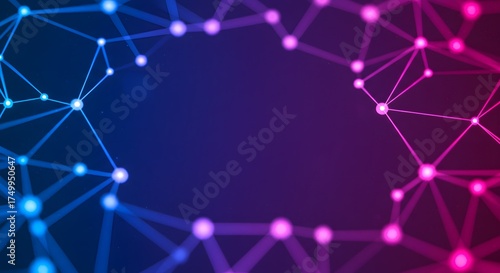 Abstract Network Connection Background - Futuristic Technology Concept