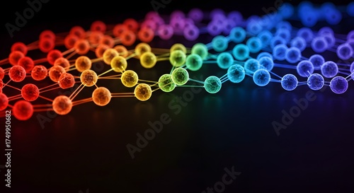 Abstract Network Connection with Spheres - Data Visualization Concept