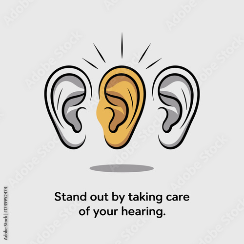 Minimal Ear Icon for Hearing Awareness