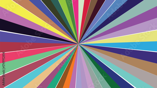 Vibrant Colorful Rays Emanating from a Central Point of Light