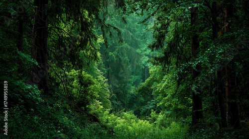 beautiful green forest no logos no brands ar 169